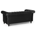 Avalon Loveseat - Black Velvet - Birch Wood Legs - CAB1483