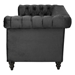 Avalon Loveseat - Black Velvet - Birch Wood Legs - CAB1483