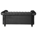 Avalon Loveseat - Black Velvet - Birch Wood Legs - CAB1483