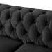 Avalon Loveseat - Black Velvet - Birch Wood Legs - CAB1483