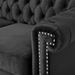 Avalon Loveseat - Black Velvet - Birch Wood Legs - CAB1483