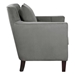 Nordlys Accent Chair - Gray Velvet Upholstery - Solid Wood Frame - Dark Brown Finish Legs - CAB1485