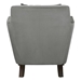 Nordlys Accent Chair - Gray Velvet Upholstery - Solid Wood Frame - Dark Brown Finish Legs - CAB1485