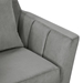 Nordlys Accent Chair - Gray Velvet Upholstery - Solid Wood Frame - Dark Brown Finish Legs - CAB1485