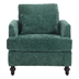 Bouquet Accent Chair - Emerald Chenille - Brown Rubberwood Legs