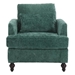 Bouquet Accent Chair - Emerald Chenille - Brown Rubberwood Legs - CAB1488