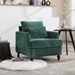 Bouquet Accent Chair - Emerald Chenille - Brown Rubberwood Legs - CAB1488