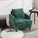 Bouquet Accent Chair - Emerald Chenille - Brown Rubberwood Legs - CAB1488