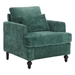 Bouquet Accent Chair - Emerald Chenille - Brown Rubberwood Legs - CAB1488