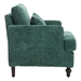 Bouquet Accent Chair - Emerald Chenille - Brown Rubberwood Legs - CAB1488