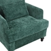 Bouquet Accent Chair - Emerald Chenille - Brown Rubberwood Legs - CAB1488