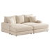 Sageview 86" Corduroy Sofa with 3 Back Pillows - 2 Toss Pillows - 2 Ottomans - Beige