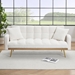 Lila 69" Loveseat Sofa Bed - Beige Fabric - Yellow Hardware Foot - CAB1496