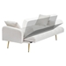 Lila 69" Loveseat Sofa Bed - Beige Fabric - Yellow Hardware Foot - CAB1496