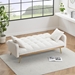 Lila 69" Loveseat Sofa Bed - Beige Fabric - Yellow Hardware Foot - CAB1496