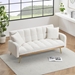 Lila 69" Loveseat Sofa Bed - Beige Fabric - Yellow Hardware Foot - CAB1496