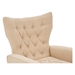 Jardinique Accent Chair with Ottoman - Cream Teddy Fabric - Iron Legs - CAB1499