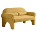 Haven Modern Boucle Loveseat - Yellow Lambswool Fabric - Solid Wood Frame - CAB1504