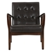 Sorrento Accent Chair - Brown Polyurethane - Birch Wood Frame and Legs - CAB1512