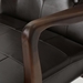 Sorrento Accent Chair - Brown Polyurethane - Birch Wood Frame and Legs - CAB1512