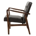 Sorrento Accent Chair - Brown Polyurethane - Birch Wood Frame and Legs - CAB1512