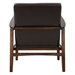 Sorrento Accent Chair - Brown Polyurethane - Birch Wood Frame and Legs - CAB1512