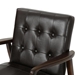 Sorrento Accent Chair - Brown Polyurethane - Birch Wood Frame and Legs - CAB1512