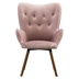 Manoir Accent Chair - Mauve Silky Velvet - Light Brown Solid Wood Legs