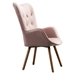 Manoir Accent Chair - Mauve Silky Velvet - Light Brown Solid Wood Legs - CAB1517