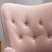 Manoir Accent Chair - Mauve Silky Velvet - Light Brown Solid Wood Legs - CAB1517