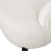 Cachet Club Chair - White Boucle Fabric - Wooden Cross-Base Frame - CAB1524