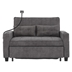 Ventosa 70" Futon Chair Bed Convertible Chair Dark Grey Tech Cloth