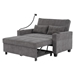 Ventosa 70" Futon Chair Bed Convertible Chair Dark Grey Tech Cloth - CAB1529