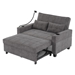 Ventosa 70" Futon Chair Bed Convertible Chair Dark Grey Tech Cloth - CAB1529