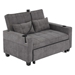 Ventosa 70" Futon Chair Bed Convertible Chair Dark Grey Tech Cloth - CAB1529