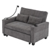 Ventosa 70" Futon Chair Bed Convertible Chair Dark Grey Tech Cloth - CAB1529