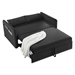 Solarix Sleeper Sofa Bed with USB Port - 3-in-1 Adjustable - 2 Lumbar Pillows and Side Pocket - Soft Black Velvet - CAB1534