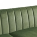 Briarson Mid Century Modern Chesterfield Loveseat - Green Velvet Fabric - Wooden Frame and Wood Legs - CAB1546