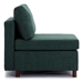 Davenport 86" Sectional Sofa with 1 Ottoman - Green Linen Fabric - Rubberwood Frame - CAB1555