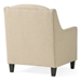 Luminous Upholstered Armchair with Ottoman - Beige Fabric - CAB1556