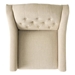 Luminous Upholstered Armchair with Ottoman - Beige Fabric - CAB1556