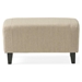 Luminous Upholstered Armchair with Ottoman - Beige Fabric - CAB1556