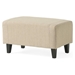 Luminous Upholstered Armchair with Ottoman - Beige Fabric - CAB1556