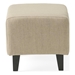 Luminous Upholstered Armchair with Ottoman - Beige Fabric - CAB1556