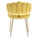 Valleno Accent Chair - Mustard Yellow Velvet - Golden Finish Feet - CAB1561