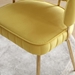 Valleno Accent Chair - Mustard Yellow Velvet - Golden Finish Feet - CAB1561