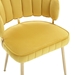 Valleno Accent Chair - Mustard Yellow Velvet - Golden Finish Feet - CAB1561