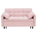 Divo 55" Folding Sofa Bed - Pink Corduroy Fabric - Solid Wood Frame - CAB1562