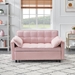 Divo 55" Folding Sofa Bed - Pink Corduroy Fabric - Solid Wood Frame - CAB1562