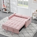 Divo 55" Folding Sofa Bed - Pink Corduroy Fabric - Solid Wood Frame - CAB1562